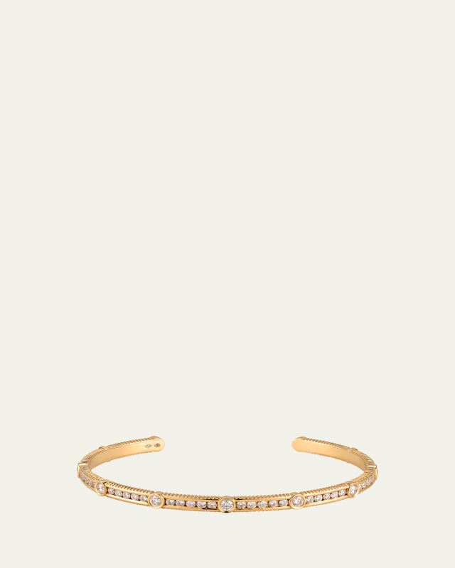 18K Rayon Diamond Bangle